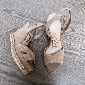 Sam Edelman faux suede wedge heels